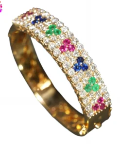 Vòng tay tứ quý Ruby kim cương, Sapphire và Emerald