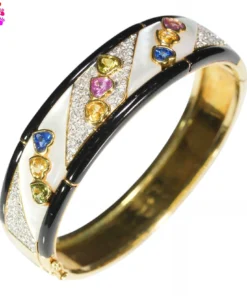 Alternative view of Vòng Tay Bangle Đá Quý Đa Sắc